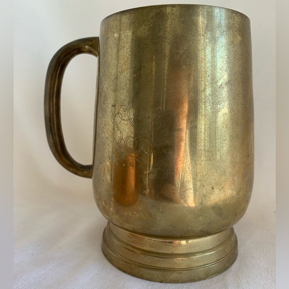 ✨SOLD✨ Brass Mug and Copper Dish Vintage Set - Picture 5 of 8